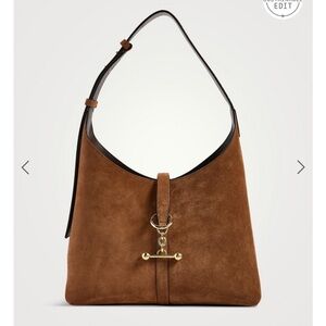 New Strathberry Kite Hobo Tan Suede Shoulder Bag